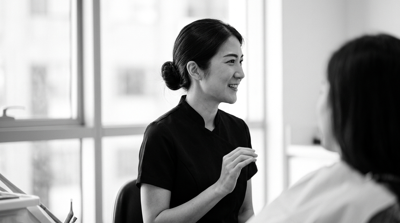 Dr. Julie Su discussing a personalized dental treatment plan with a patient in Dubai